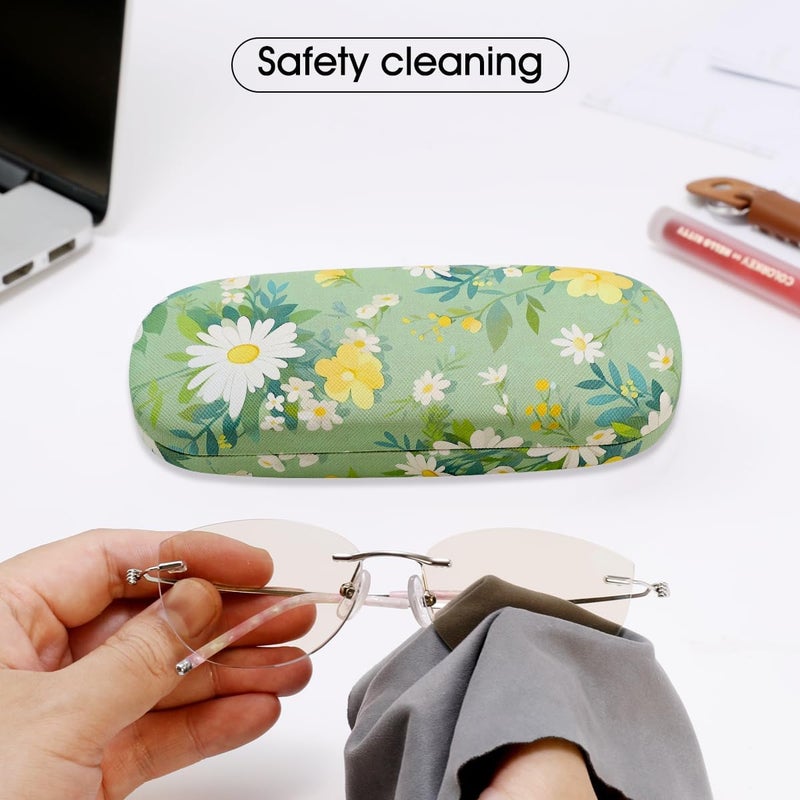 PERFECTSIGHT Store Hard Shell Eyeglasses Case, PU Leather Protective Glasses Case, Cute Eyeglass Case for Women Men Girls - Image 4